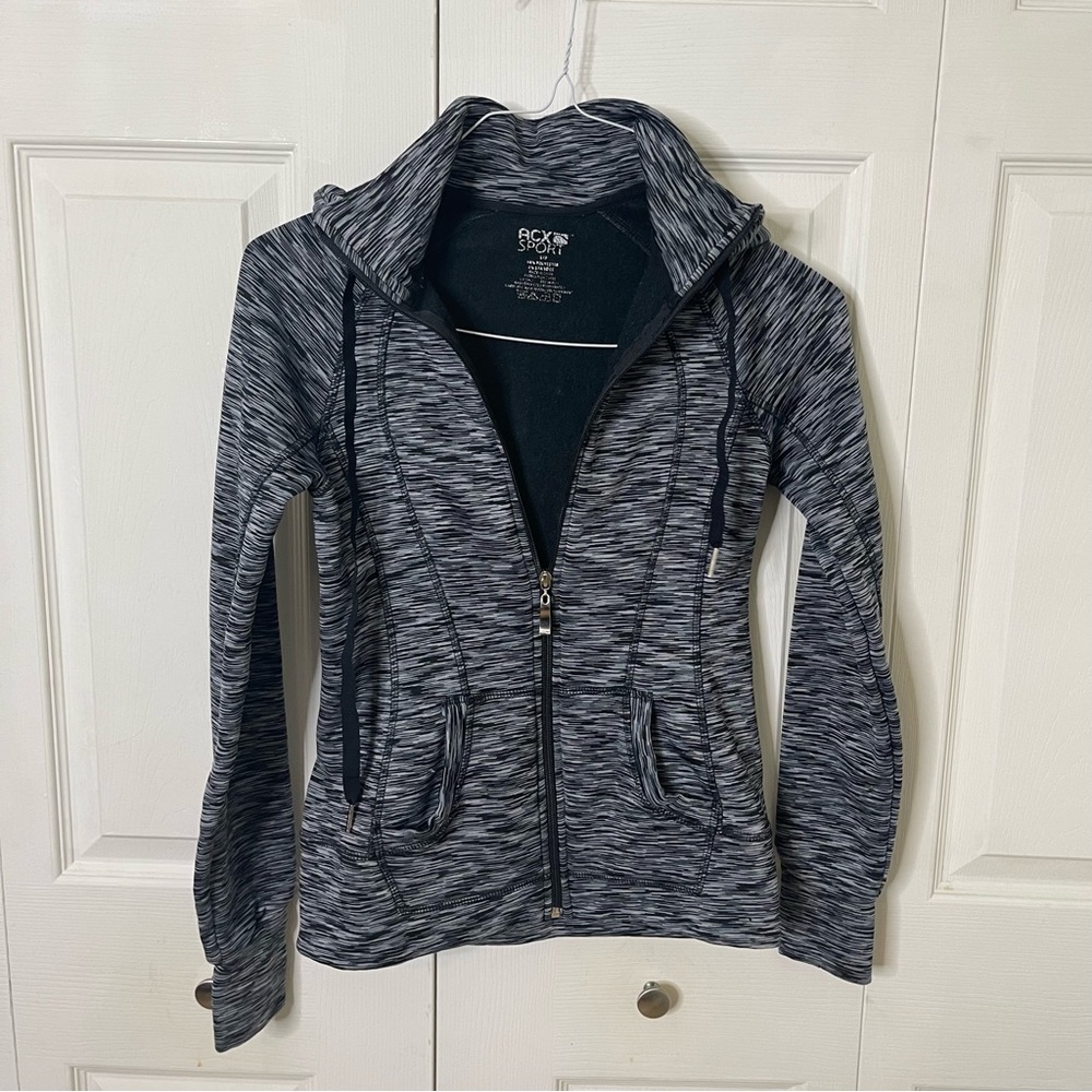 ACX Sport Zip-Up Grey Athletic Sweater Size Small